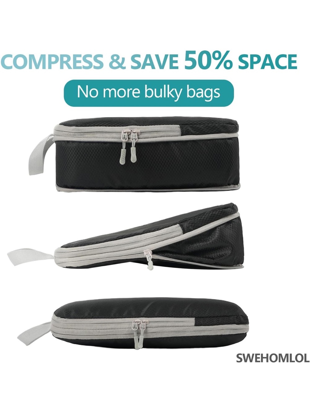 Travel Packing Compression Cubes-4 Pc - Picture 3 of 6